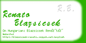 renato blazsicsek business card